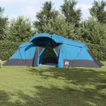 Cort de Familie cu acoperiș Albastru și Gri 721 x 335 x 212 cm GartenMobel Dekor