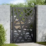 Poartă de grădină neagră 100x125 cm, oțel, design luminos GartenMobel Dekor