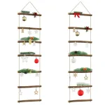 Decoratiuni de perete în formă de scară 2 buc Ramă naturală GartenMobel Dekor