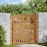 Poartă de grădină 100x100 cm, oțel rezistent la intemperii, model ondulat GartenMobel Dekor