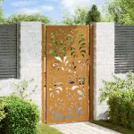 Poartă de grădină 100x175 cm, oțel rezistent la intemperii, model ondulat GartenMobel Dekor