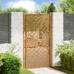 Poartă de grădină 100x200 cm, oțel rezistent la intemperii, model cruce GartenMobel Dekor