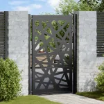 Poartă de grădină neagră 100x150 cm, oțel, design luminos GartenMobel Dekor