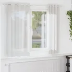 Perdele Voile cu Oeje 2 buc Alb GartenMobel Dekor