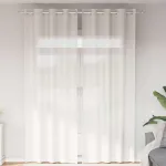 Perdele Voile cu Oeje 2 buc Alb GartenMobel Dekor