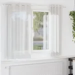 Perdele Voile cu Oeje 2 buc Alb GartenMobel Dekor