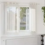 Perdele Voile cu Oelii 2 buc Crem 140x140 cm GartenMobel Dekor