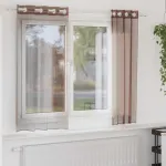 Perdele Voile cu Oelii 2 buc Maro 140x175 cm GartenMobel Dekor