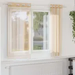 Perdele Voile cu Oelii 2 buc Nisip GartenMobel Dekor