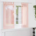 Perdele Voile cu Bucle 2 buc Roz 140x175 cm GartenMobel Dekor