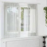 Perdele Voile cu buzunare pentru bare 2 buc gri deschis GartenMobel Dekor