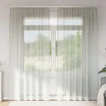 Perdele Voile cu buzunare pentru bare 2 buc gri deschis GartenMobel Dekor