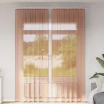 Perdele Voile cu buzunare pentru bare 2 buc teracotă GartenMobel Dekor