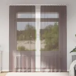 Perdele Voile cu tablă 2 buc Maro GartenMobel Dekor