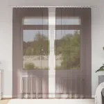 Perdele Voile cu tablă 2 buc Maro GartenMobel Dekor