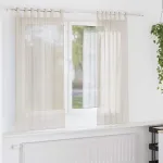 Perdele din voile cu tablă 2 buc crem GartenMobel Dekor