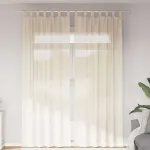 Perdele din voile cu tablă 2 buc crem GartenMobel Dekor