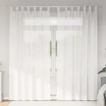 Perdele Voile cu Bucle 2 buc Alb 140x245 cm GartenMobel Dekor