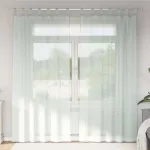 Perdele Voile cu Bucle 2 buc Gri deschis 140x245 cm GartenMobel Dekor