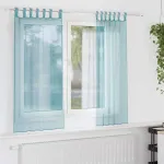 Perdele Voile cu Bucle 2 buc Turcoaz 140x175 cm GartenMobel Dekor