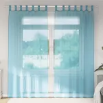 Perdele Voile cu Bucle 2 buc Turcoaz 140x225 cm GartenMobel Dekor