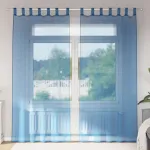 Perdele voal cu bucle 2 buc, albastru regal, 140x225 cm GartenMobel Dekor