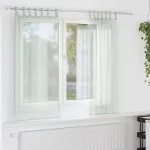 Perdele voal cu bucle 2 buc, gri deschis, 140x140 cm GartenMobel Dekor