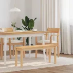 Bancă 110 cm din lemn masiv cauciuc GartenMobel Dekor