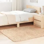 Covor shaggy cu pom înalt, NAVARRA, bej, 120x120 cm, poliester GartenMobel Dekor