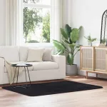 Covor shaggy cu pom înalt, NAVARRA, negru, 120x170cm, poliester GartenMobel Dekor