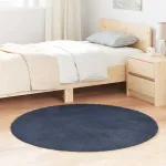 Covor shaggy cu pom înalt, NAVARRA, bleumarin, 120x120 cm GartenMobel Dekor