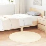 Covor shaggy cu pom înalt, NAVARRA, crem, 100x100 cm, poliester GartenMobel Dekor