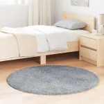 Covor shaggy cu pom înalt, NAVARRA, gri deschis, 120x120 cm GartenMobel Dekor