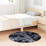 Covor shaggy cu pom înalt, NAVARRA, gri închis, 100x100 cm GartenMobel Dekor