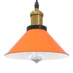 Lampă suspendată reglabilă înălțime E27 Portocaliu lucios Metal GartenMobel Dekor