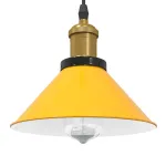 Lampă suspendată reglabilă pe înălțime E27 Galben lucios Metal GartenMobel Dekor