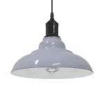 Lampă suspendată reglabilă pe înălțime E27 gri lucios metal GartenMobel Dekor