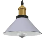 Lampă suspendată reglabilă pe înălțime E27 gri lucios metal GartenMobel Dekor