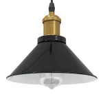 Lampă suspendată reglabilă pe înălțime E27 negru lucios metal GartenMobel Dekor