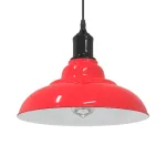 Lampă suspendată reglabilă pe înălțime E27 roșu lucios metal GartenMobel Dekor