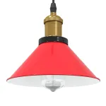 Lampă suspendată reglabilă pe înălțime E27 roșu lucios metal GartenMobel Dekor