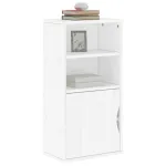 Dulap lateral „ODDA” alb 40x24x79 cm, lemn masiv de pin GartenMobel Dekor