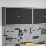 Dulap pentru unelte cu raft Negru și Gri 100 x 20 x 55 cm GartenMobel Dekor
