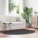 Covoare de zonă Oval HUARTE Antracit 100 x 200 cm GartenMobel Dekor