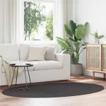 Covoare de zonă Oval HUARTE Antracit 140 x 200 cm GartenMobel Dekor