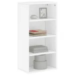 Dulap lateral „ODDA” alb 40x24x79 cm, lemn masiv de pin GartenMobel Dekor