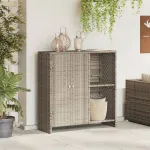 Dulap de depozitare cu raft Gri deschis 100 x 36 x 102 cm Ratan GartenMobel Dekor