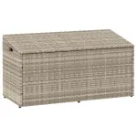 Cutie de depozitare grădină gri deschis 110x50x58 cm polirattan GartenMobel Dekor