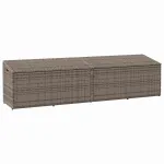 Cutie de depozitare de grădină gri 220x50x58 cm Poly Ratan GartenMobel Dekor