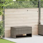 Cutie de perne de exterior gri 100x55x55,5 cm Poly Rattan GartenMobel Dekor